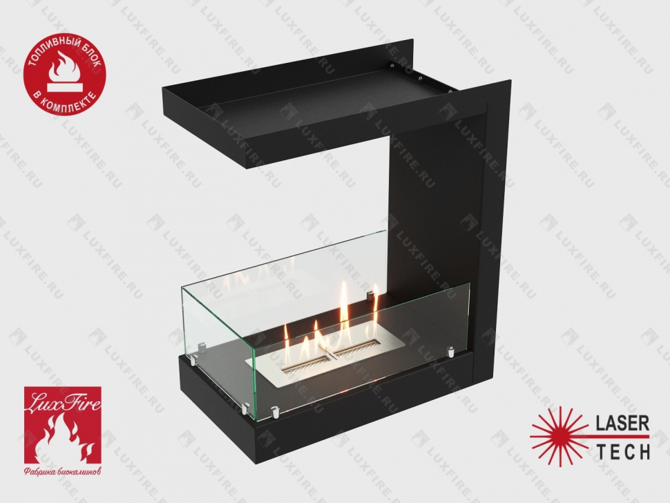 Встроенный биокамин Lux Fire Торцевой 555 М